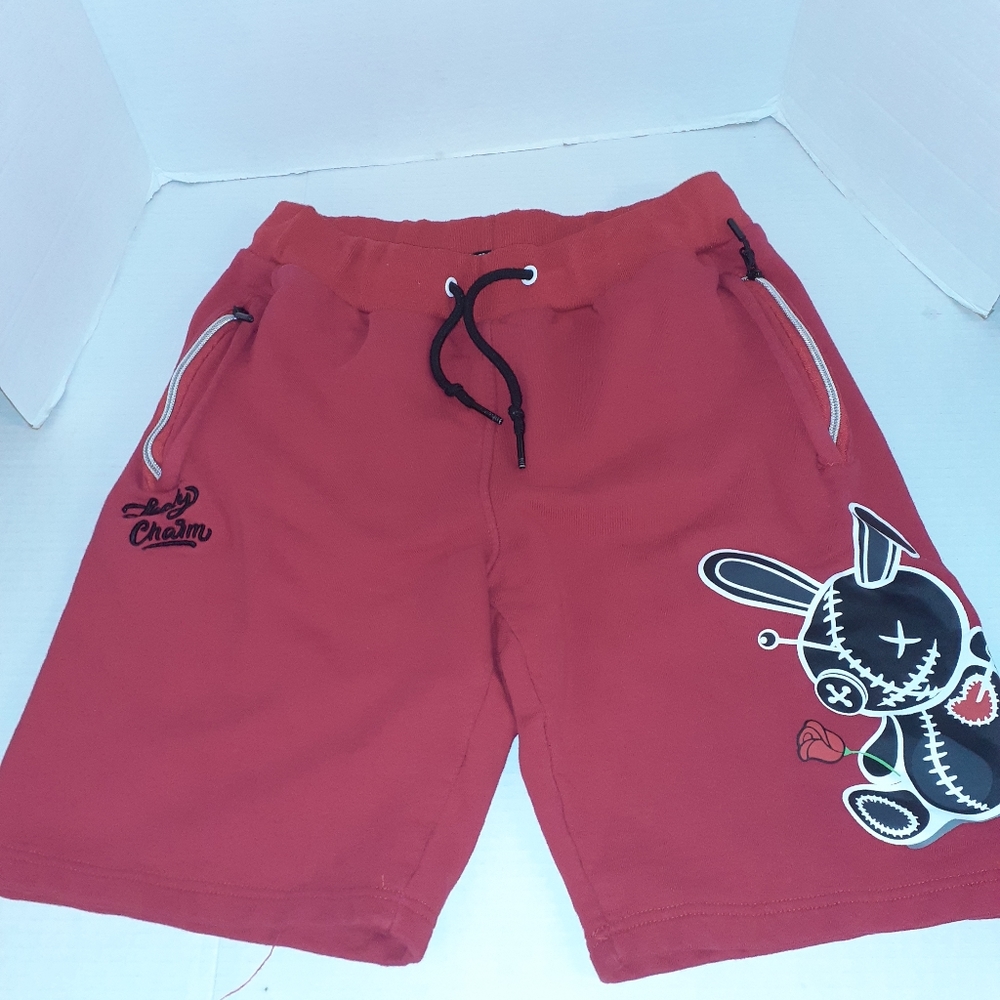 BKYS RED "LUCKY CHARM" ATHLETIC SHORTS